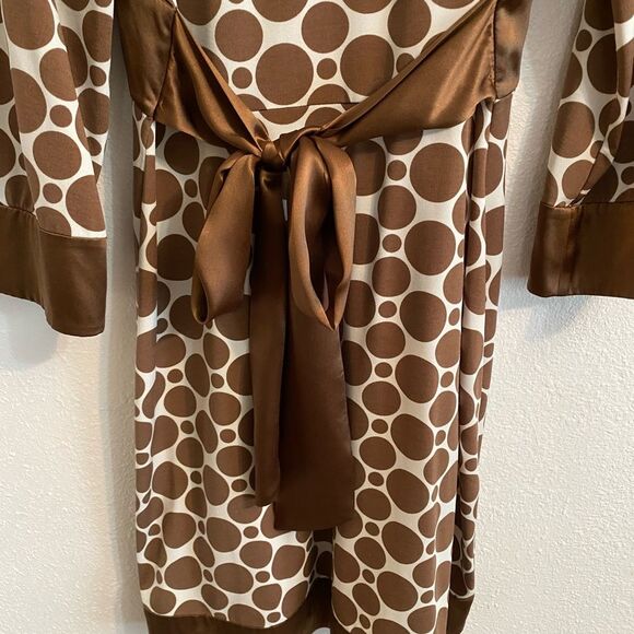 INC International Concepts Brown and White Circle Dress Size M - Picture 9 of 11